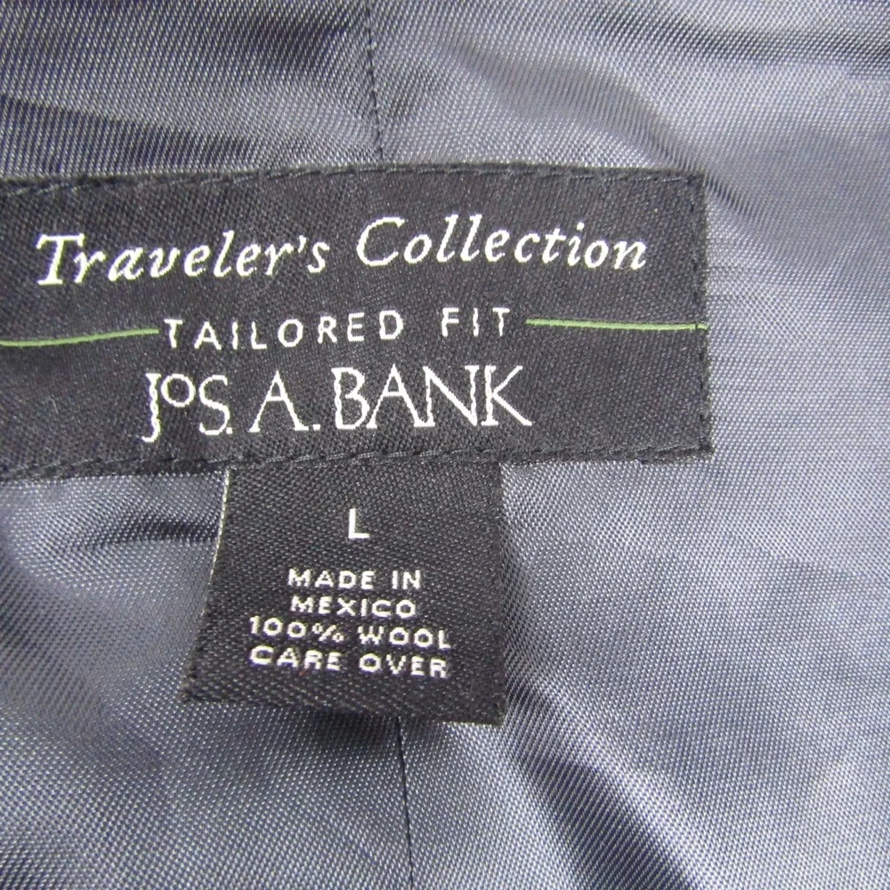 Jos. A. Bank Suit Vest Mens Large Grey 100% Wool Travelers Collection Tailored